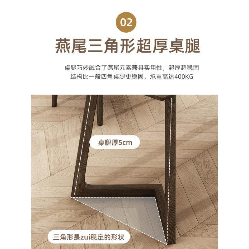 北欧全实木学生书桌极简写字台现代简约家用电脑桌胡桃色办公桌子