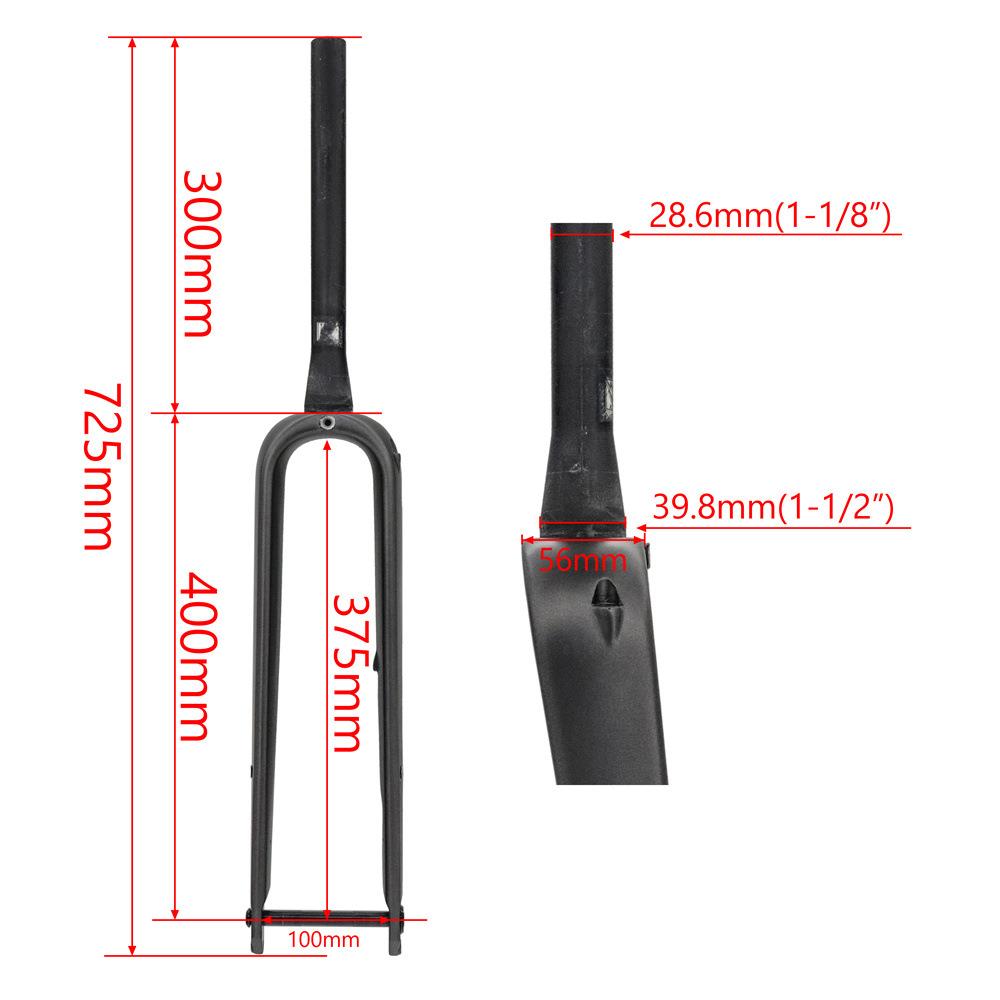 全碳纤维Gravel自行车公路越野砾石700*45C前叉桶轴12*100mm
