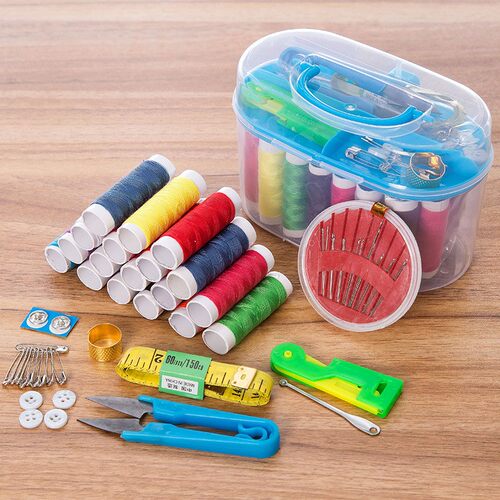 10-Piece Sewing Kit, Practical Home Mending Box, All-in-One