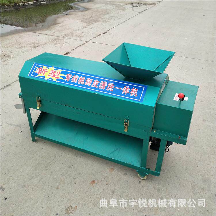 家用鲜青核桃去皮机 家用山核桃扒皮机 全自动水洗核桃脱壳机