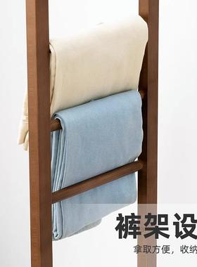 衣地帽架落立架式卧室挂衣架用衣家服多功能收纳架窄小型整UEB理