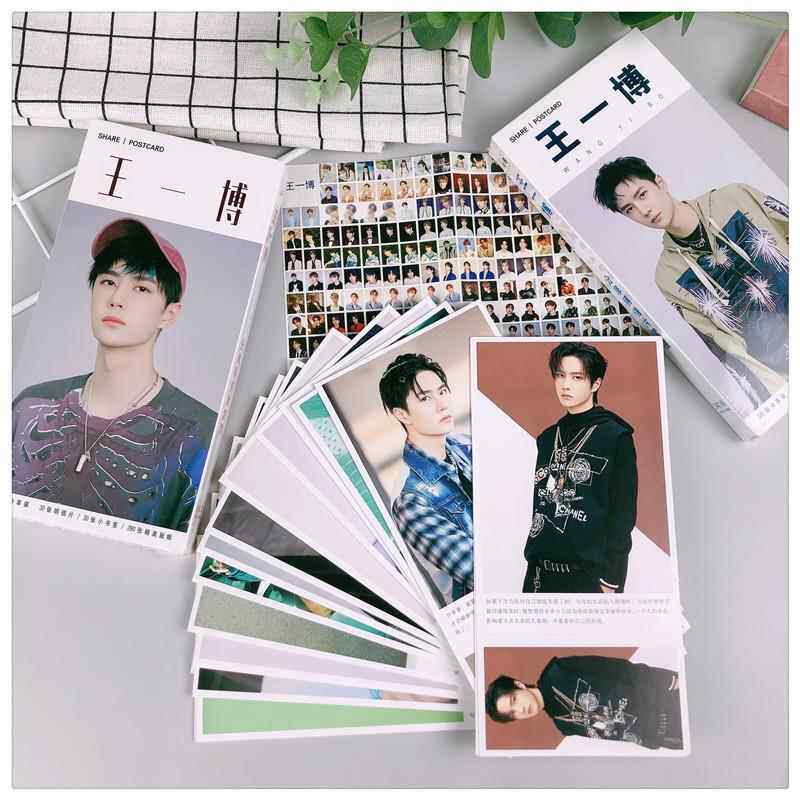 新款340张王一博分享套装明信片 人气男明星粉丝珍藏小卡片贴贴纸