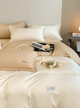 轻奢0支纯棉床件上四套BNBa类母婴单级全棉简约纯6色床被套床笠