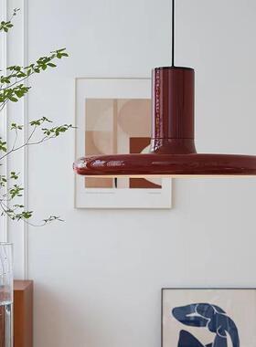 全光谱复古北欧ufo红色飞碟盘吊灯 客厅餐厅Vinage中古60年代灯具