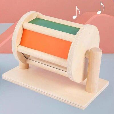 Spinning Rainbow Drum Toy Durable Educational Toy 6 Colors