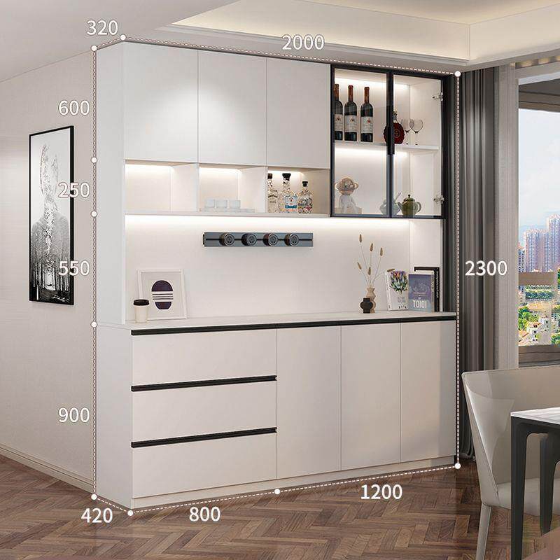 餐边柜厨房客厅餐厅柜一体靠墙高柜现代简约小户型储物柜酒柜