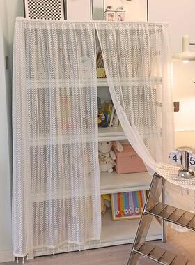 V3FP褶皱魔术贴防尘帘衣柜遮挡帘书柜书架鞋柜帘子橱柜柜子简约门