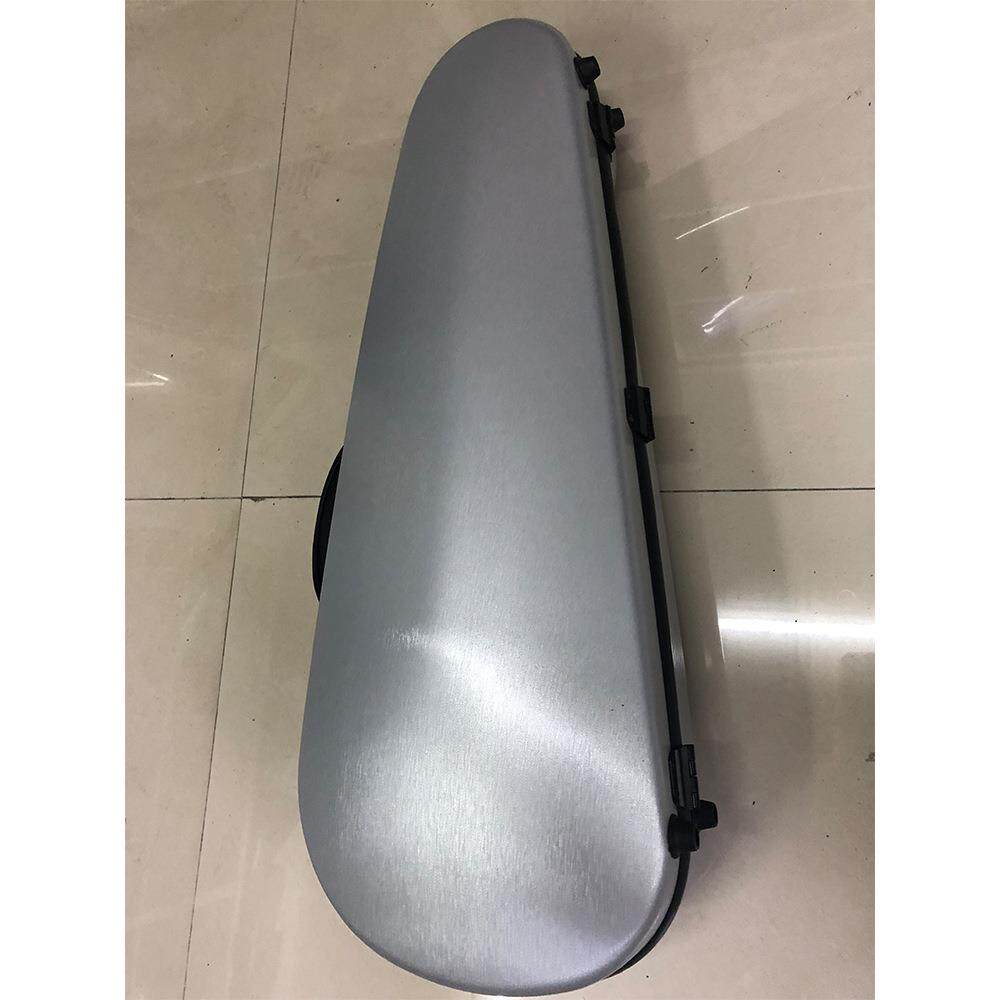 银色磨砂 拉丝 皮革拎手 小提琴琴盒 pc材质 仿碳纤维琴盒