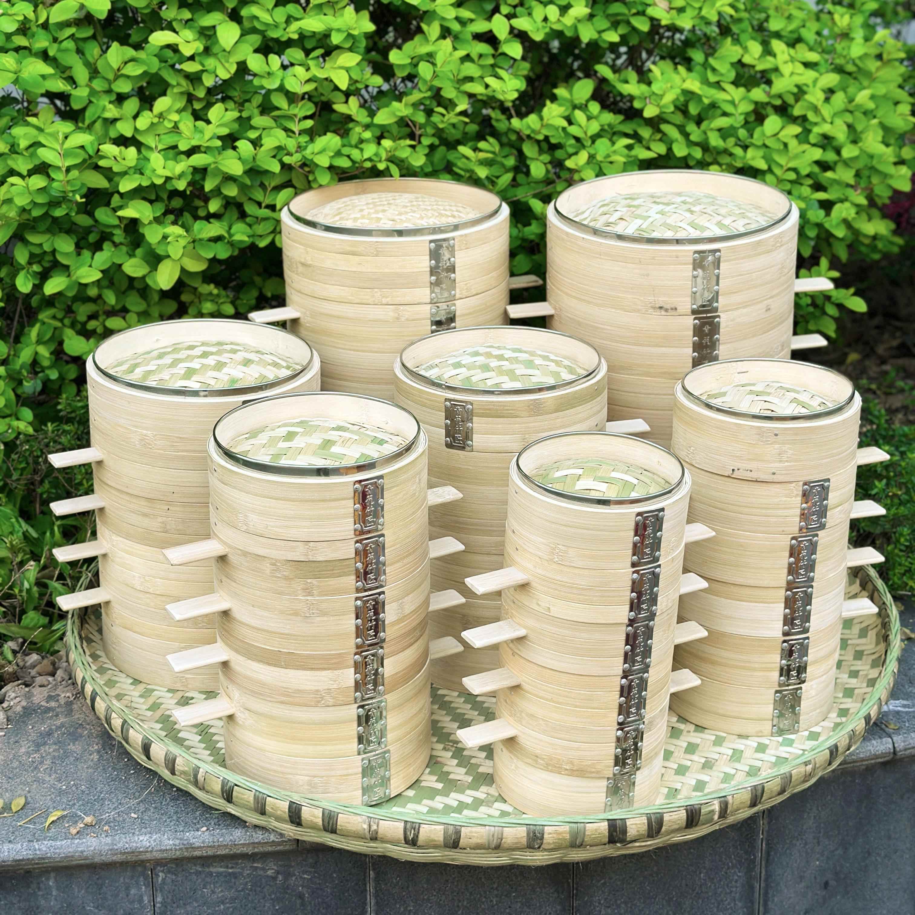 【商用竹蒸笼】商用蒸笼加深楠竹蒸格家用竹制小笼包蒸锅笼屉包子