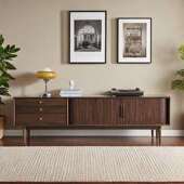 法户式 视复古实木电视柜柜中古风客985厅收纳储物柜小型家用听影