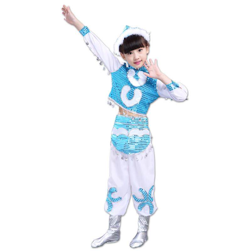 高档六一儿童哒古舞蹈演出蒙服数民族表演服筷子舞服少马蹄哒蒙族