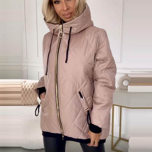 Women's hooded cotton jacket 女装连帽棉服外套