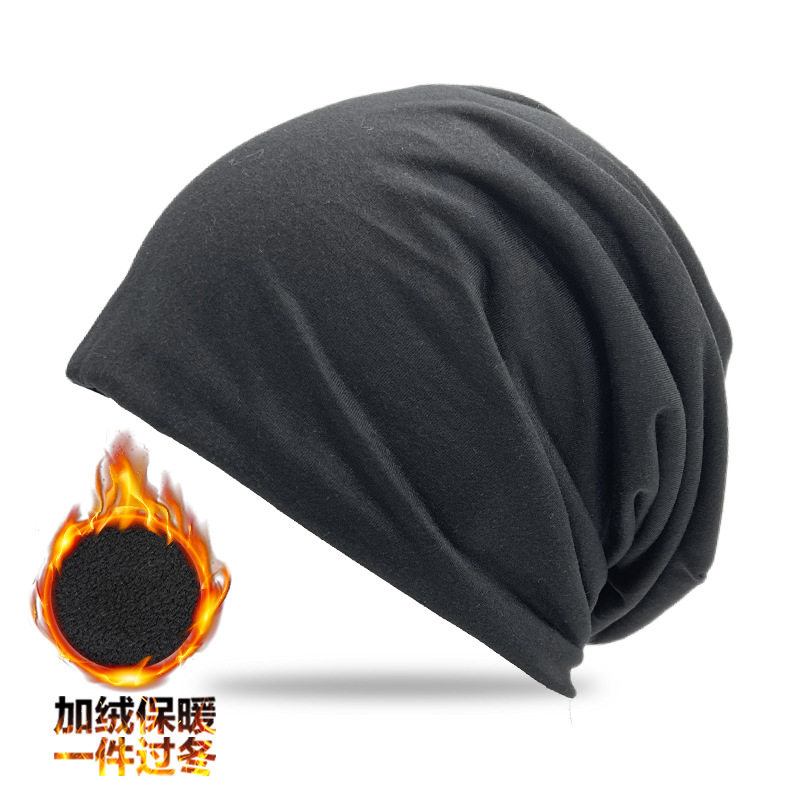 无压感老年人睡帽男士头套女款秋冬防风保暖光头帽子晚上睡戴的