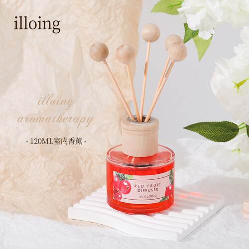 韩国illoing葡萄味无火藤条香薰120ml红果味室内服装店用扩香摆件