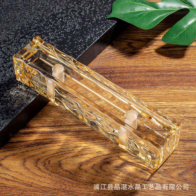 水晶厂家直销石纹热熔砖长条打孔水晶砖玻璃砖水晶玻璃景墙