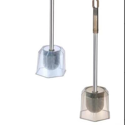 Various styles of wall-mounted silicone toilet brushes with
