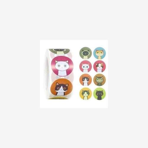 500pcs/roll Thank You Stickers Handmade Sticker Circle Sta。