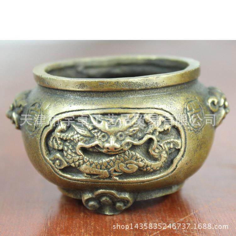 纯铜香炉黄铜香炉竹子香炉寿字香炉工艺品摆件
