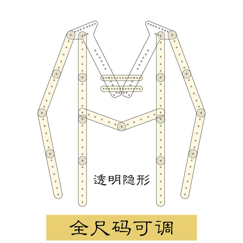 压克力透明衣架白底图拍摄道具挂拍衣架服装拍摄拍照专用隐形衣架