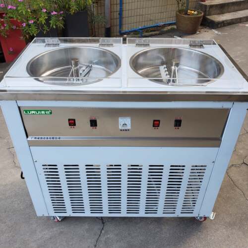 鹿锐全自动炒冰机清补凉甘蔗冰水果冰淇淋摆摊商用冰粥冷饮冰沙机