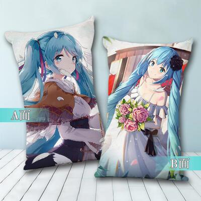 高档初音Mik动漫抱物 枕双面含枕芯u可定制 二次元周边抱枕生日礼