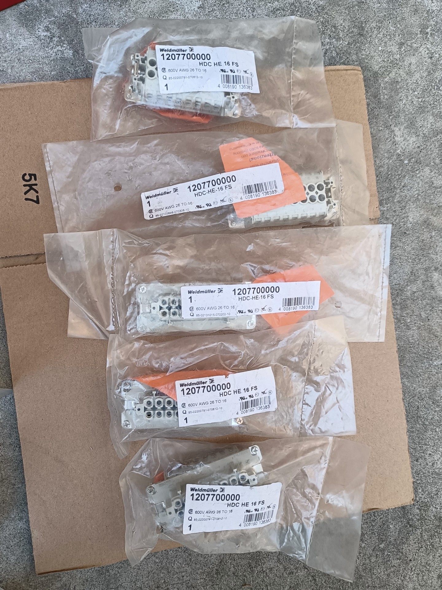 全新魏德米勒HDC HE 16 FS 重载接插件插芯 120