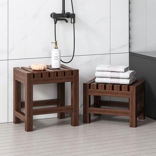 松木坐851淋浴房洗澡木凳老人冲澡凳天然防腐实木孕妇防滑凳凳矮