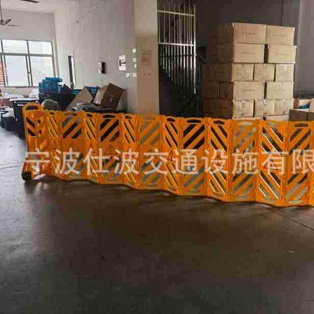 电动梯施工防护栏伸缩塑料围井栏便携可移可SB-BA-85施工栏杆绝缘