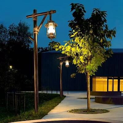 太阳能景观灯复古马路灯户外庭院灯民宿灯公园灯美陈灯竹屋灯马灯
