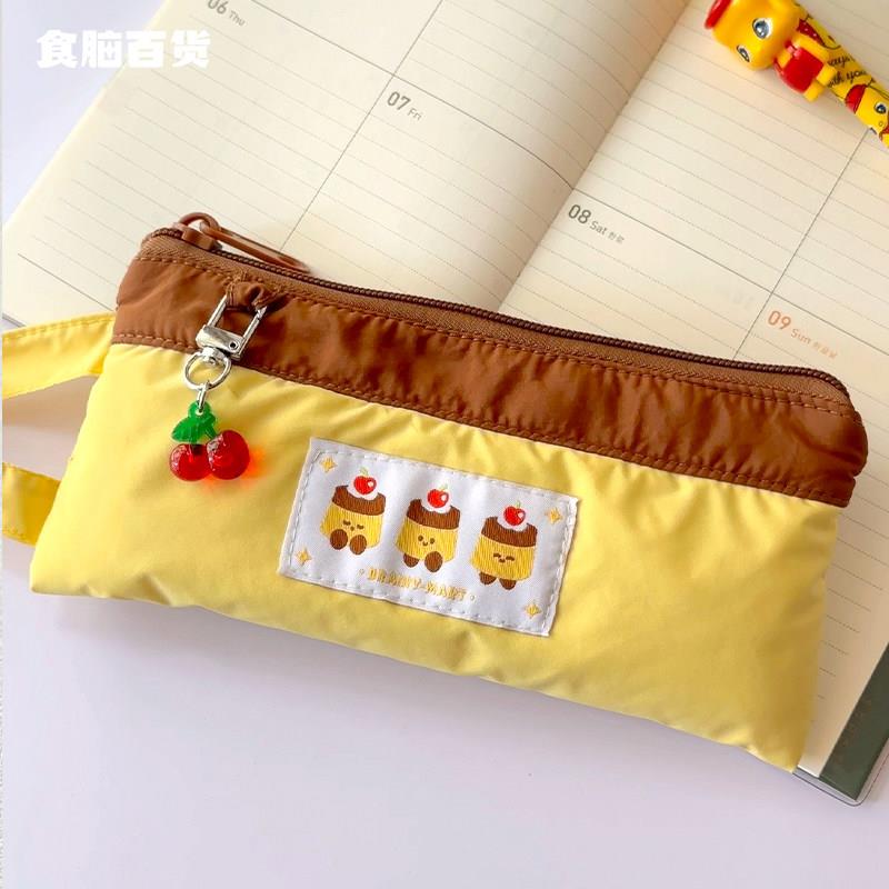 食脑百货原创小众设计可爱布丁笔袋文具盒手帐收纳包学生