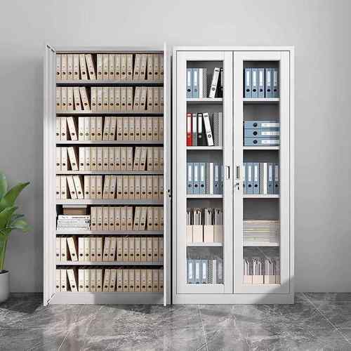 钢制凭证柜带锁矮柜财务会计文件柜办公资料通体玻璃档案柜铁皮柜