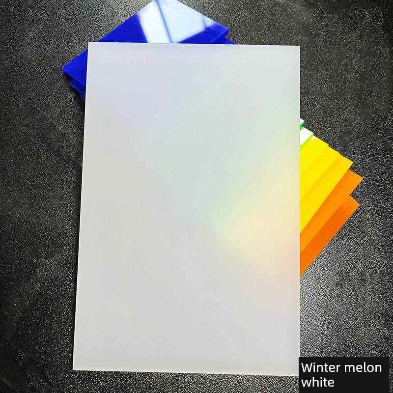 白色亚克力板定制瓷白色反光板乳白色塑料板磨砂哑光半透明有机玻