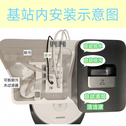 适配石头G10G10SG20自动上下水改装模块装置扫地拖地机器人配件
