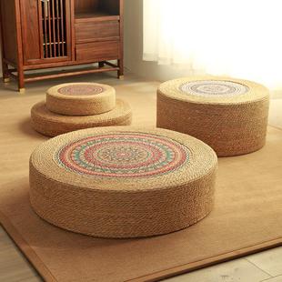 打坐专用禅修垫草编蒲团坐垫榻榻米跪拜静坐冥想垫子飘窗客厅坐垫