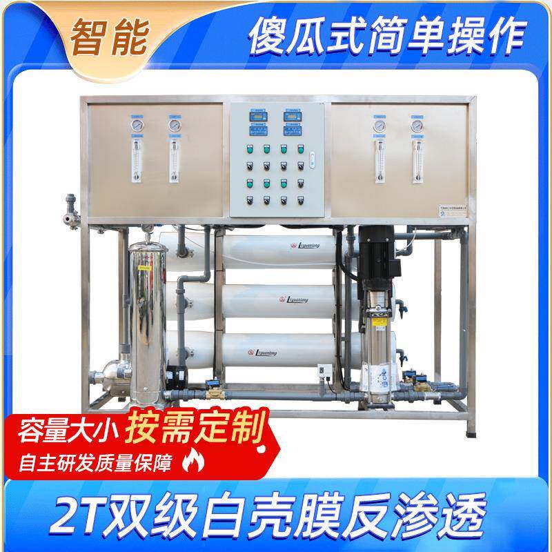 2T双级白壳膜反渗透水处理设备小型工业净水纯水机器水资源净化