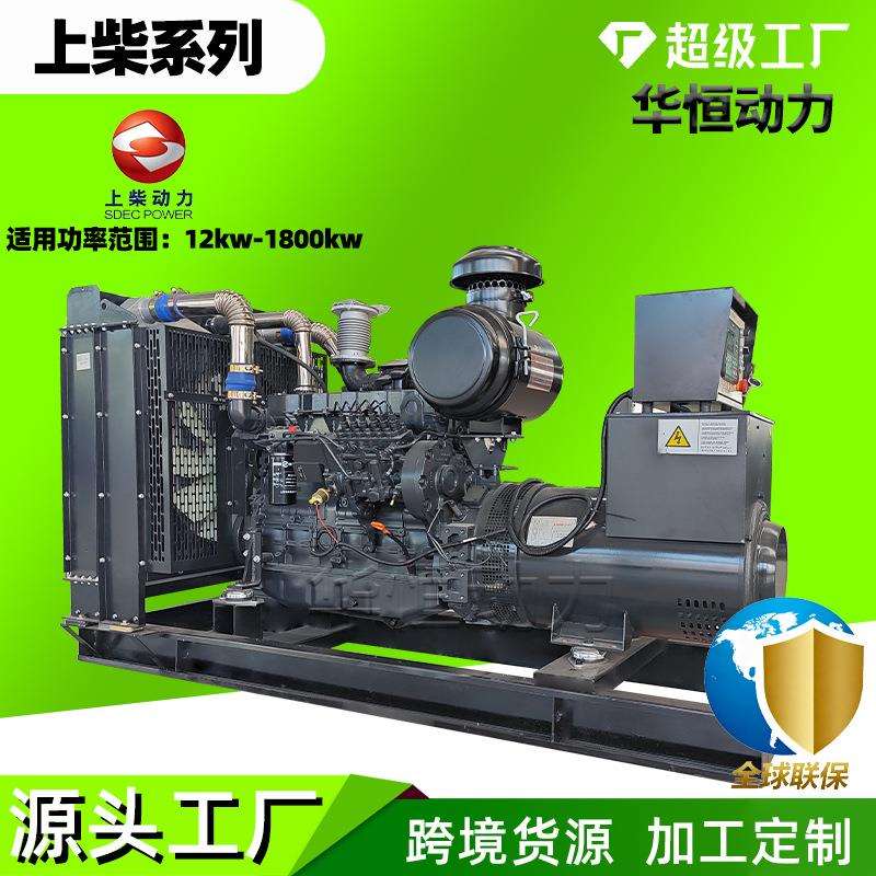 100千瓦上柴发电机组学校酒店备用电源无刷柴油发电机发动机电瓶