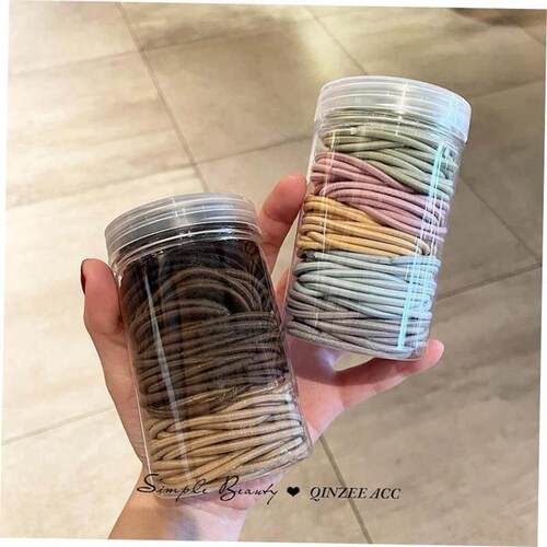 Hair rope rubber band female high elasticity black hair tie