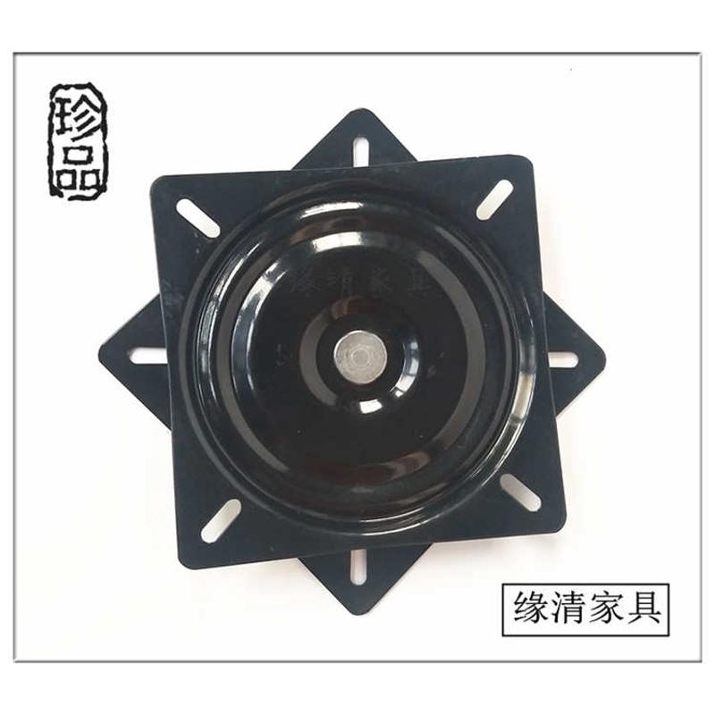 加厚钢板旋转椅子托盘 实木吧椅旋转底盘 吧凳方形托盘配件
