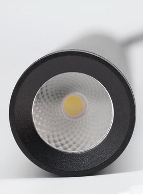 【折扣价】圆形长筒led吊灯餐厅吧台吊线灯黑色简约12w单头餐吊灯