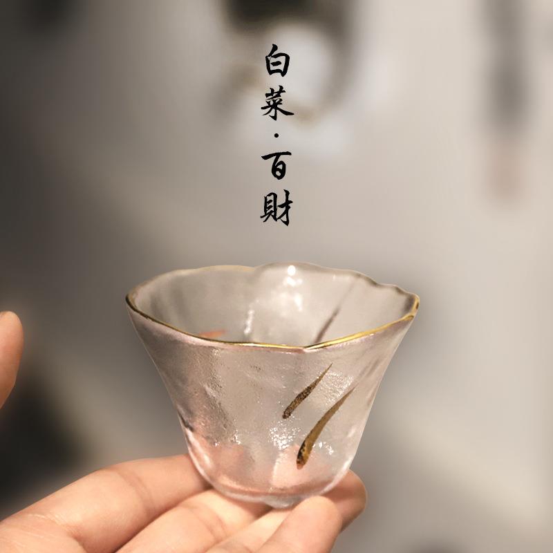 玻璃品茗杯子琉璃茶杯加厚茶盏闻香杯礼品功夫茶具主人杯套装