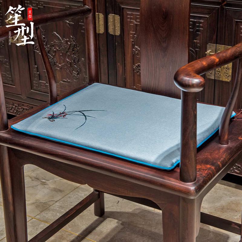 中式椅垫红木沙发坐垫古典茶室木椅子垫子圈椅太师椅茶椅座垫定制