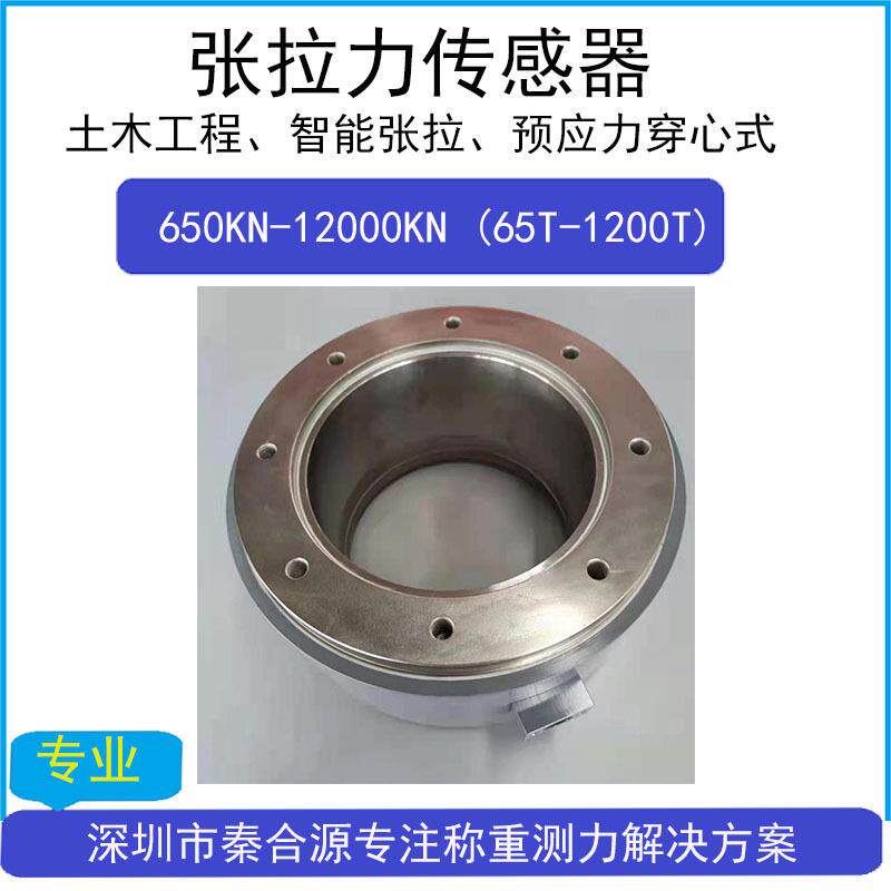 测力传感器负荷力预应力大量程测力称重650T测力仪IP67防护精密