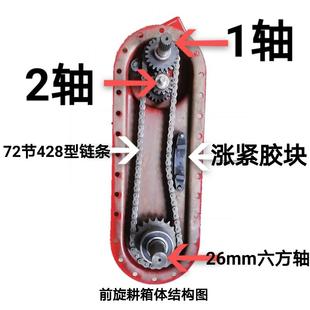 变速箱刀箱旋耕箱体配件开沟培土机田园管理机前开沟箱齿轮轴配件