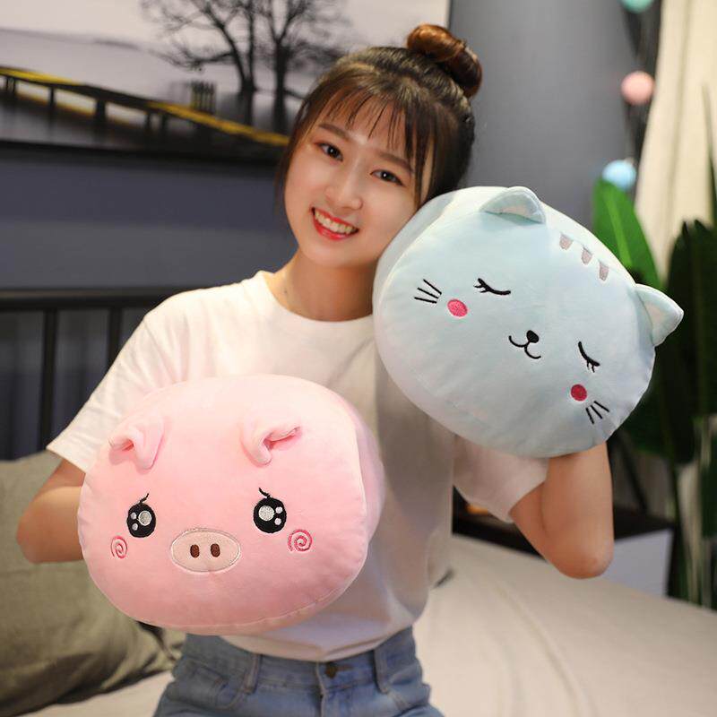 新款直销卡通暖手抱枕插手毛绒午睡枕办公室学生可爱暖手捂趴趴枕