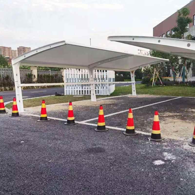 膜结构停车棚停车场张拉膜汽车棚景观棚电动车充电桩遮阳棚看台棚