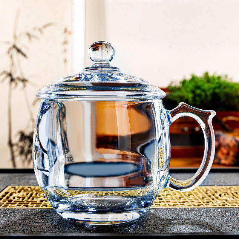 天然水晶茶杯高档男士高端高级原矿水晶石头杯玉石茶杯水杯轻奢礼