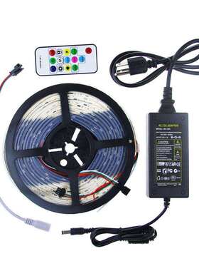 WS2811 套装 12V led全彩跑马灯条 5050灯珠30灯配电源控制器
