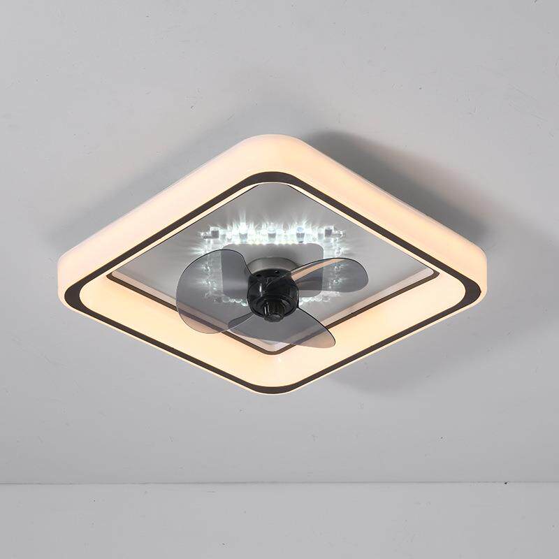 365吸吸顶风扇灯360度摇头简约2024年新款卧室极简隐形灯扇一体