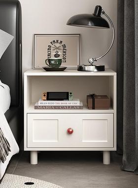 睦法式风复古黑色床头柜约拼简色儿童户卧室轻奢小型床边柜抽MGM