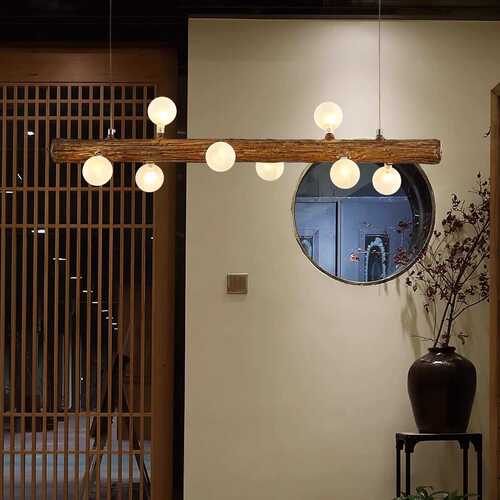 日式吊灯树枝吊灯茶室客厅灯中式民宿网红ins风禅意餐厅侘寂寞风
